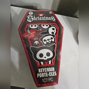Skelanimals Keychain in Red and Black